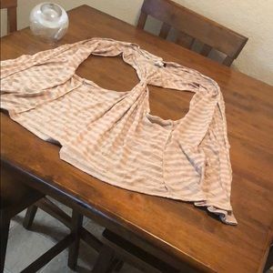 Tan stripped vest